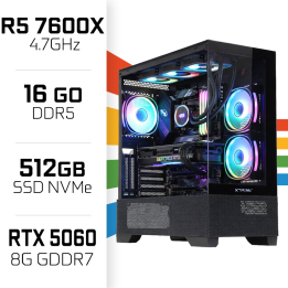 PC Gamer UltraPC Ryzen 5 7600X/16GB DDR5/512GB SSD/RTX5060 AMD Ryze...