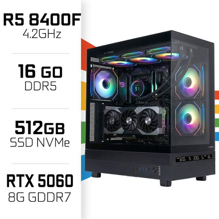 PC Gamer UltraPC Ryzen 5 8400F/512GB SSD/16GB DDR5/RTX5060 AMD Ryze...