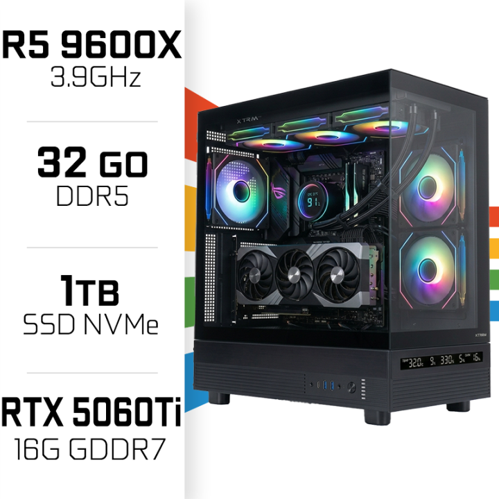 PC Gamer UltraPC Ryzen 5 9600X/32GB DDR5/1TB SSD/RTX5060TI 16GB AMD...