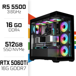 PC Gamer Ryzen 5 5500/16GB/512GB SSD/RTX5060TI 16G AMD Ryzen 5 Ultr...
