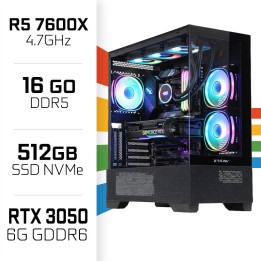 PC Gamer UltraPC Ryzen 5 7600X/16GB DDR5/512GB SSD/RTX3050 6GB AMD ...