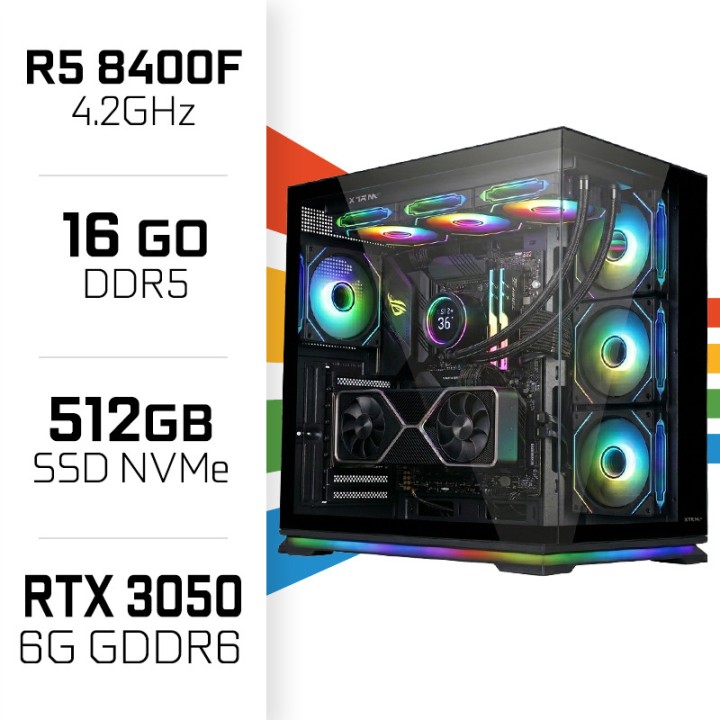 PC Gamer UltraPC Ryzen 5 8400F/512GB SSD/16GB DDR5/RTX3050 6GB AMD ...