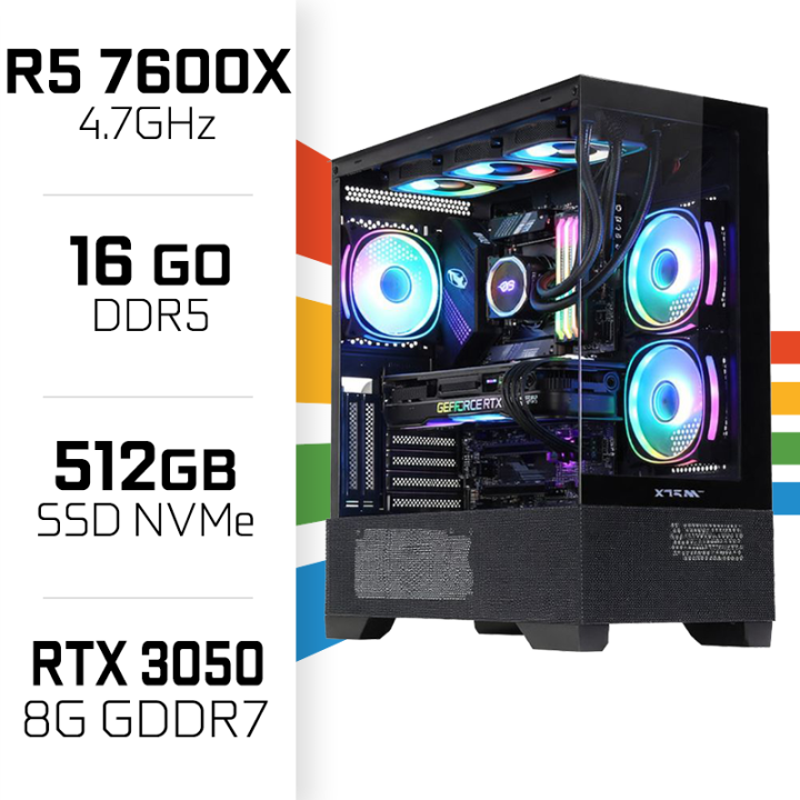 PC Gamer UltraPC Ryzen 5 7600X/16GB DDR5/512GB SSD/RTX3050 8GB AMD ...