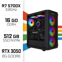 PC Gamer UltraPC Ryzen 7 5700X/512Go SSD/16Go/RTX3050 8Go AMD Ryzen...