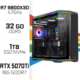 PC Gamer UltraPC Ryzen 7 9800X3D/1TB SSD/32GB DDR5/RTX5070TI 16GB A...