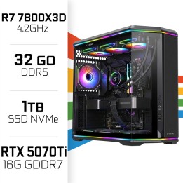 PC Gamer UltraPC Ryzen 7 7800X3D/1TB SSD/32GB DDR5/RTX5070Ti AMD Ry...