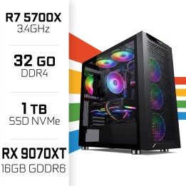 PC Gamer UltraPC Ryzen 7 5700X/32GB/1TB SSD/RX9070 XT AMD Ryzen 7 U...