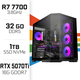 PC Gamer UltraPC Ryzen 7 7700/32GB DDR5/1TB SSD/RTX5070 TI AMD Ryze...