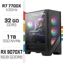 PC Gamer UltraPC Ryzen 7 7700X/1TB SSD/32GB DDR5/RX9070XT AMD Ryzen...