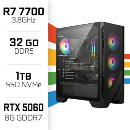 PC Gamer Ultrapc Ryzen 7 7700/1TB SSD/32GB DDR5/RTX5060 AMD Ryzen 7...