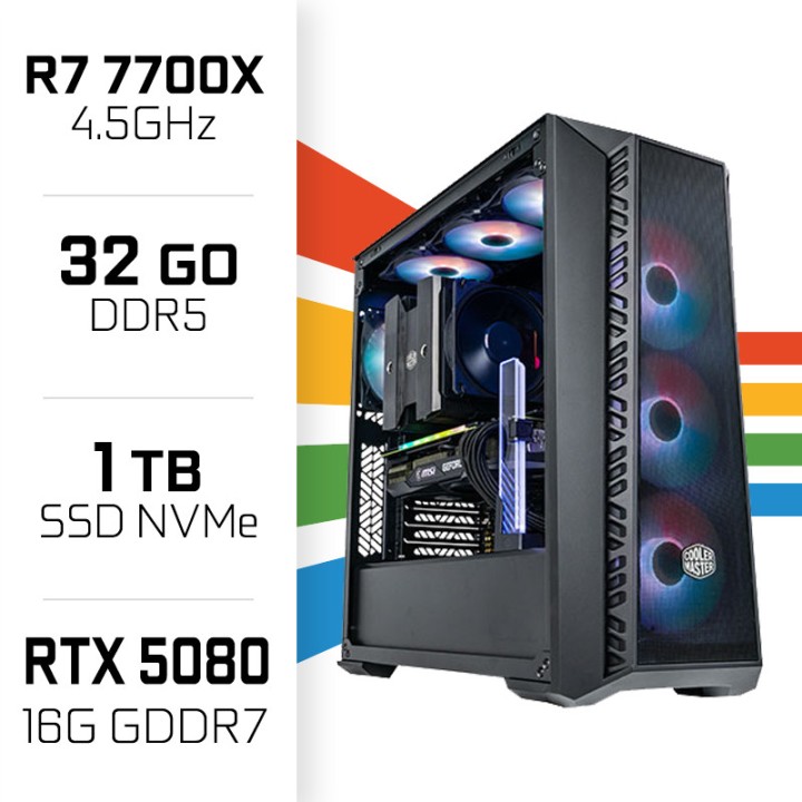PC Gamer UltraPC Ryzen 7 7700X/1TB SSD/32GB DDR5/RTX5080 AMD Ryzen ...