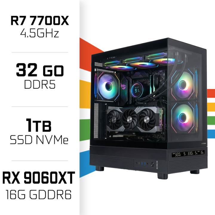PC Gamer UltraPC Ryzen 7 7700X/1TB SSD/32GB DDR5/RX9060XT 16G AMD R...