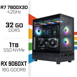 PC Gamer UltraPC Ryzen 7 7800X3D/1TB SSD/32GB DDR5/RX9060XT 16G AMD...