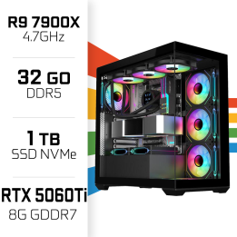 PC Gamer UltraPC Ryzen 9 7900X/1TB SSD/32GB DDR5/RTX5060Ti 8G AMD R...