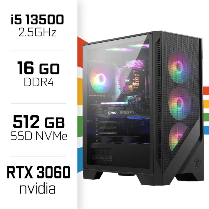 PC Gamer UltraPC i5 13500/512GB SSD/16GB/RTX3060 12GB Intel Core i5...