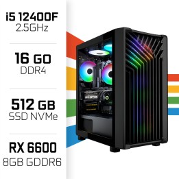 PC Gamer UltraPC Core i5 12400F/512GB SSD/16GB/RX6600 Intel Core i5...