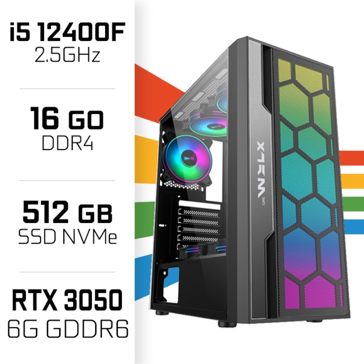 PC Gamer UltraPC Core i5 12400F/512GB SSD/16GB/RTX3050 6GB Intel Co...