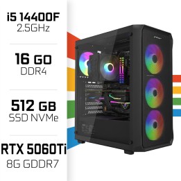 PC Gamer UltraPC Intel Core i5 14400F/512GB SSD/16GB/RTX5060Ti 8G I...