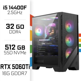 PC Gamer UltraPC Intel Core i5 14400F/512GB SSD/32GB/RTX5060Ti 16G ...