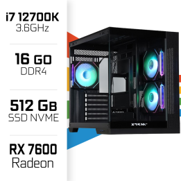 PC Gamer UltraPC Core i7 12700K/512GB SSD/16GB/RX7600 Intel Core i7...