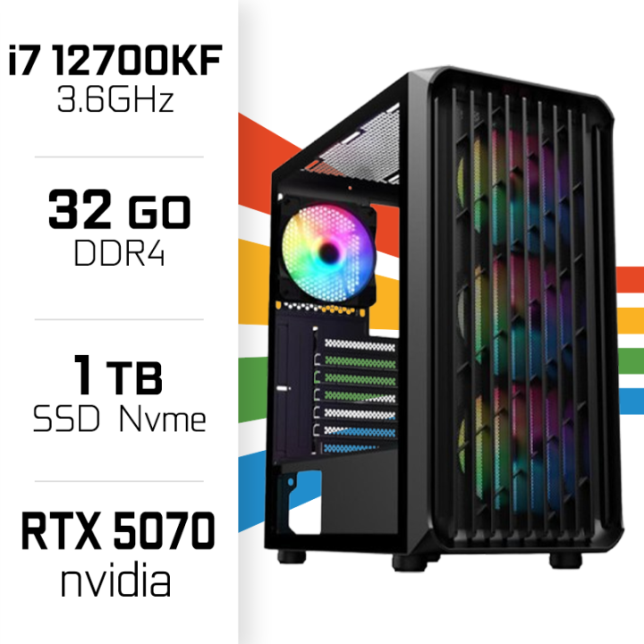 PC Gamer UltraPC Core i7 12700KF/1TB SSD/32GB/RTX5070 Intel Core i7...