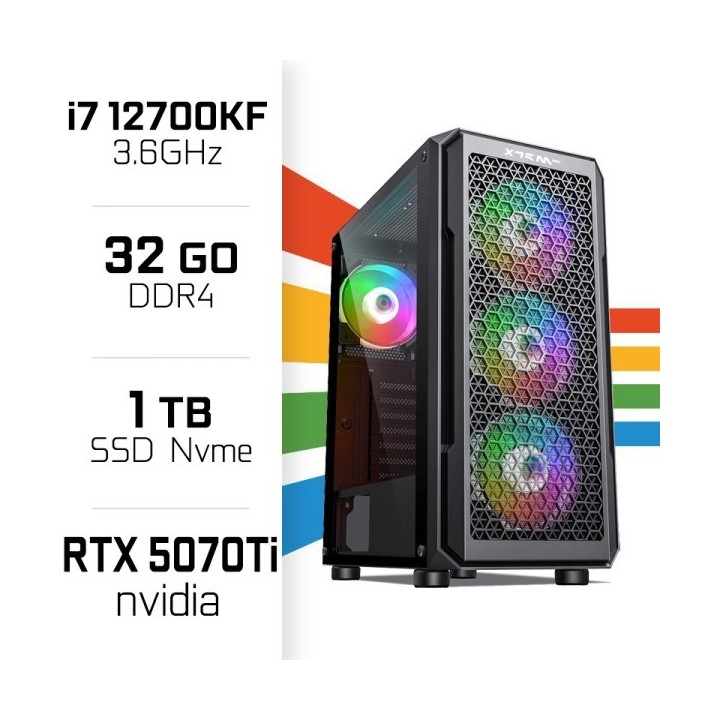 PC Gamer UltraPC Core i7 12700KF/1TB SSD/32GB/RTX5070 TI Intel Core...