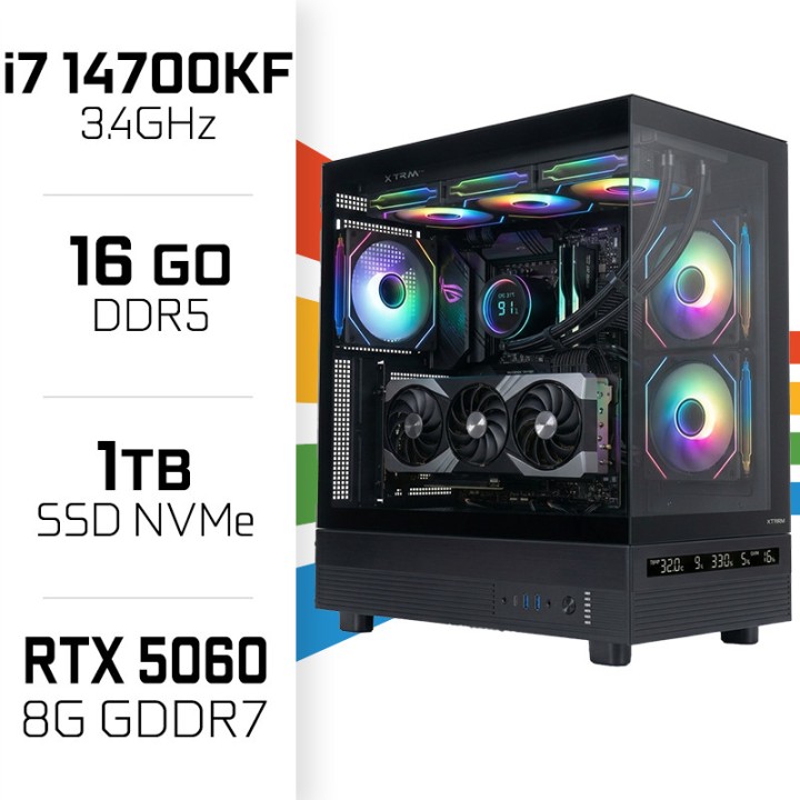 PC Gamer UltraPC Intel Core i7 14700KF/1TB SSD/16GB DDR5/RTX5060 In...