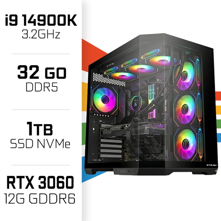 PC Gamer UltraPC Core i9 14900K/1TB SSD/32GB DDR5/RTX3060 12GB Inte...