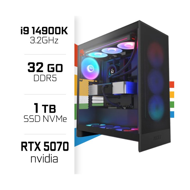 PC Gamer i9 14900K/1TB SSD/32GB DDR5/RTX5070 Intel Core i9 UltraPC ...