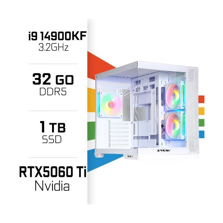 PC Gamer i9 14900KF/1TB SSD/32GB DDR5/RTX5060TI 8GB PC Gamer Avancé...