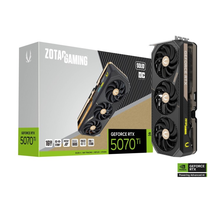 ZOTAC GAMING GeForce RTX 5070 TI SOLID OC 16GB GDDR7 Cartes graphiq...