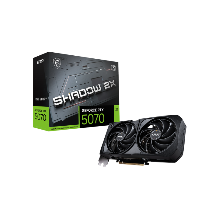 MSI GeForce RTX 5070 SHADOW 2X OC 12GB GDDR7 Cartes graphiques MSI ...