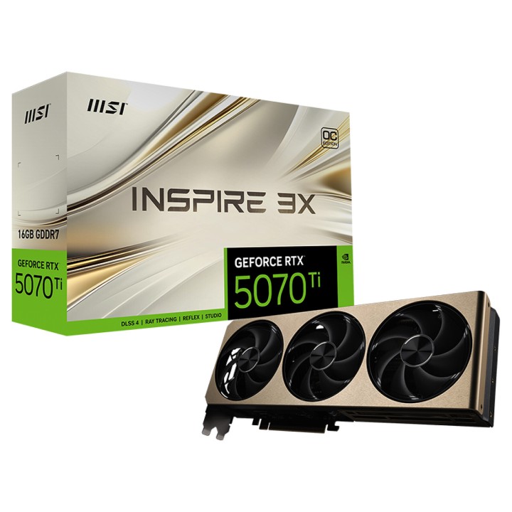 MSI GeForce RTX 5070 Ti 16G INSPIRE 3X OC PLUS Cartes graphiques MS...