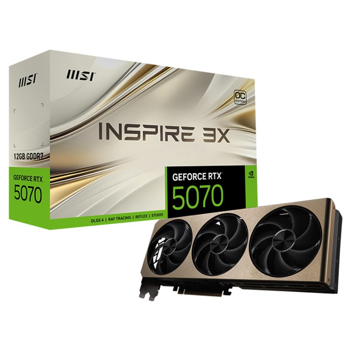 MSI GeForce RTX 5070 12G INSPIRE 3X OC Cartes graphiques MSI Maroc