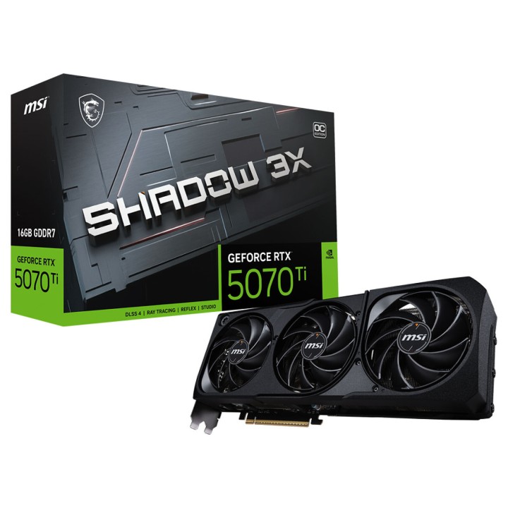 MSI GeForce RTX 5070 Ti 16Go GDDR7 SHADOW 3X OC Cartes graphiques M...