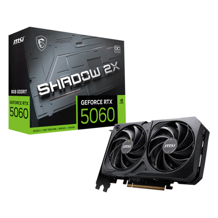 MSI GeForce RTX 5060 8Go GDDR7 SHADOW 2X OC BULK NVIDIA MSI Maroc