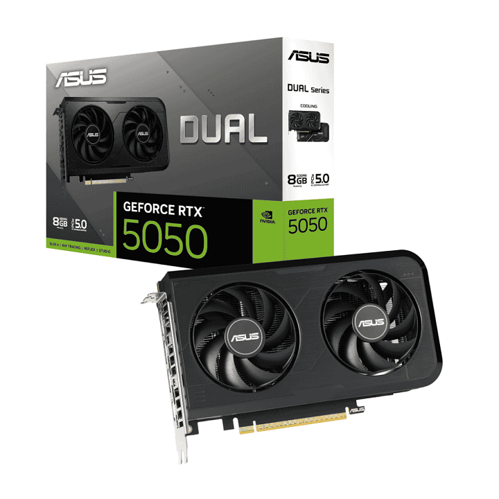 Asus Dual GeForce RTX 5050 8GB GDDR6 OC Edition Cartes graphiques A...