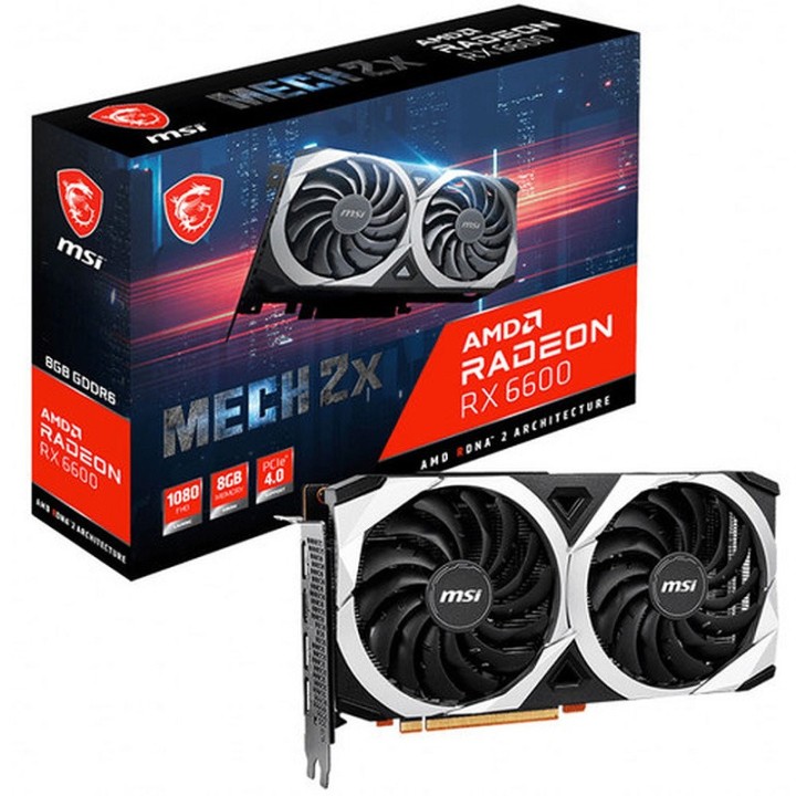 MSI Radeon RX 6600 MECH 2X 8GB GDDR6 AMD MSI Maroc