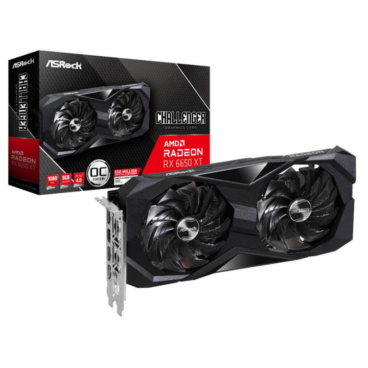 ASRock Radeon RX 6650 XT Challenger D Gaming OC 8GB GDDR6 Cartes gr...