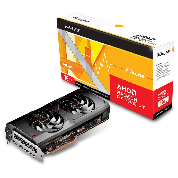 Sapphire PULSE AMD Radeon RX 7800 XT 16GB Cartes graphiques Sapphir...