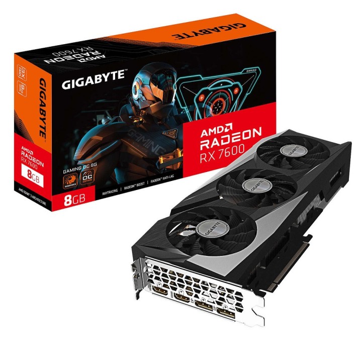 Gigabyte AMD Radeon RX 7600 Gaming OC 8GB GDDR6 Cartes graphiques G...