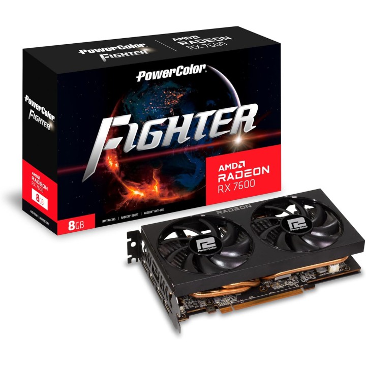 PowerColor AMD Radeon RX 7600 Fighter 8GB GDDR6 Cartes graphiques P...