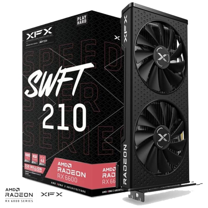 XFX Speedster Swift 210 AMD Radeon RX 6600 CORE Gaming 8Go GDDR6 AM...