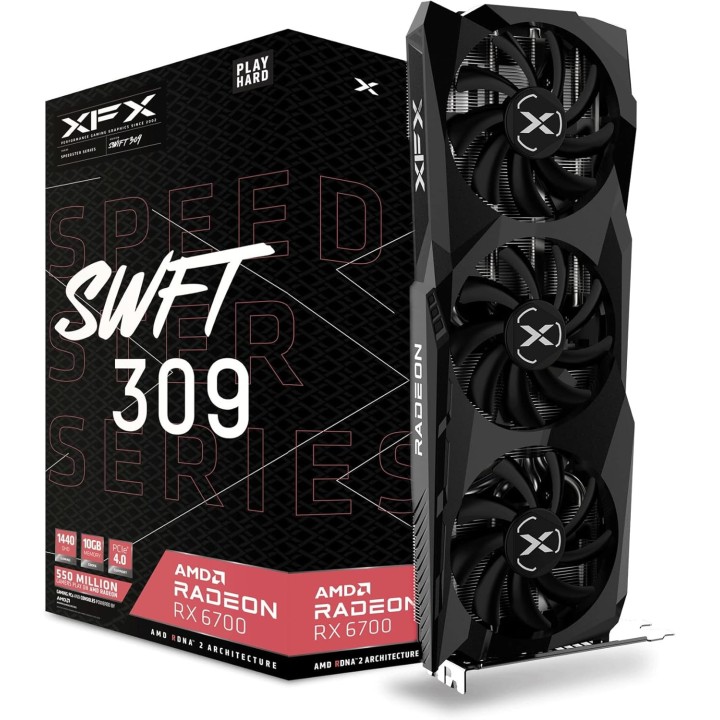 XFX Speedster Swift 309 AMD Radeon RX 6700 CORE Gaming 10Go GDDR6 A...