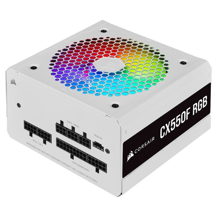 Corsair CX550F RGB 80PLUS Bronze (Blanc) Alimentations PC Corsair M...