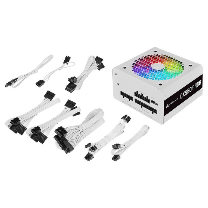 Corsair CX550F RGB 80PLUS Bronze (Blanc) Alimentations PC Corsair M...