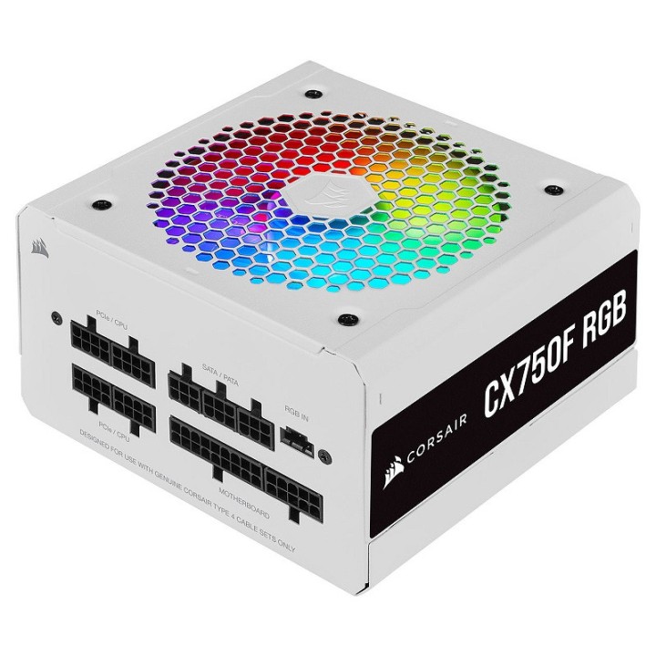 Corsair CX750F RGB 80PLUS Bronze (Blanc) Alimentations PC Corsair M...