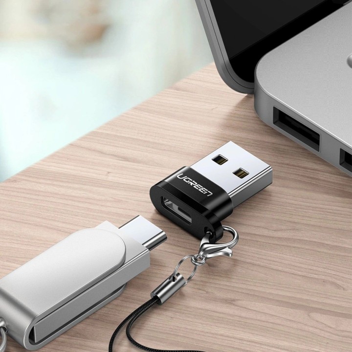 Ugreen Adaptateur USB-A Male 2.0 to USB-C Female NOIR Accueil UGREE...
