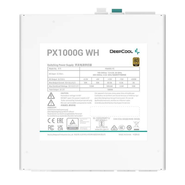 DeepCool PX1000-G (White) Alimentations PC DeepCool Maroc