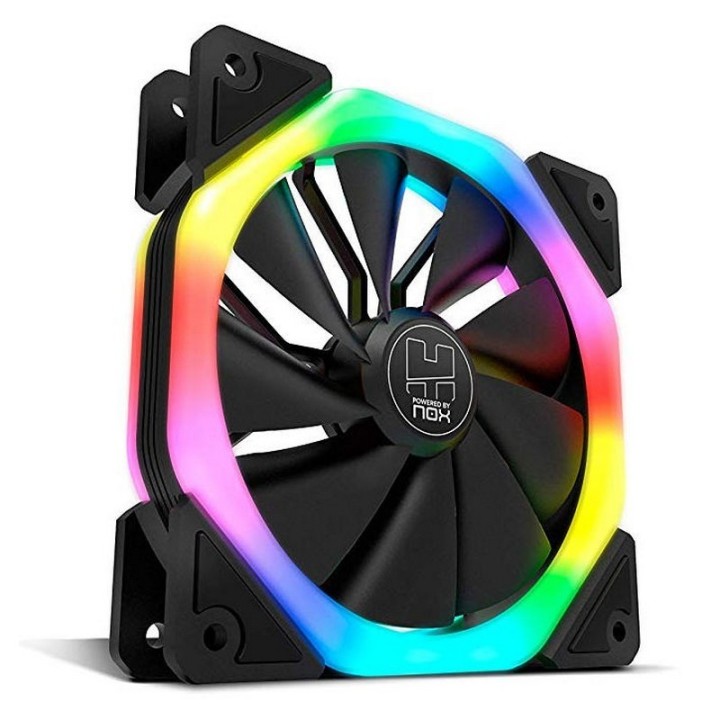 Nox D-Fan Dual Ring Rainbow RGB Ventilateurs boîtier NOX Maroc